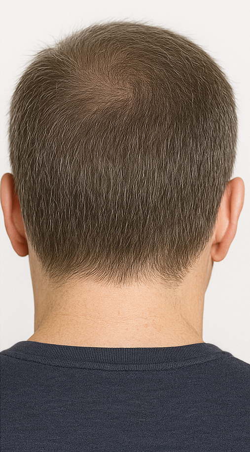 After diffuse hair loss treatment