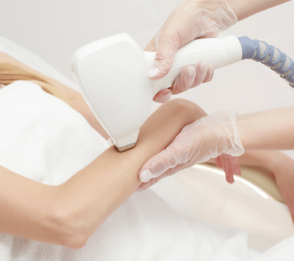 Dark underarm skin from shaving